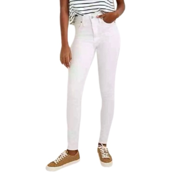 Madewell 9” High Rise Skinny White Jeans - Picture 4 of 15